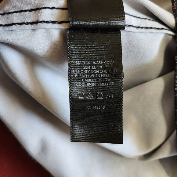 Kenneth Cole Reaction Men's Slim Fit Long Sleeve Purple Multi Pattern Shirt M - Picture 11 of 12